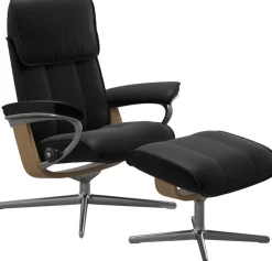 Stressless® Fußhocker »Admiral« mit Cross Base, Größe M & L, Holzakzent Eiche