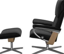 Stressless® Fußhocker »Admiral« mit Cross Base, Größe M & L, Holzakzent Eiche