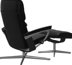 Stressless® Fußhocker »Admiral« mit Cross Base, Größe M & L, Holzakzent Schwarz