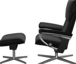 Stressless® Fußhocker »Admiral« mit Cross Base, Größe M & L, Holzakzent Schwarz
