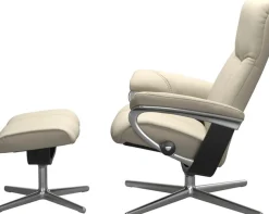Stressless® Fußhocker »Consul« mit Cross Base, Größe S, M & L, Holzakzent Schwarz
