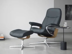 Stressless® Fußhocker »Consul« mit Cross Base, Größe S, M & L, Holzakzent Eiche