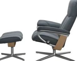 Stressless® Fußhocker »Consul« mit Cross Base, Größe S, M & L, Holzakzent Eiche