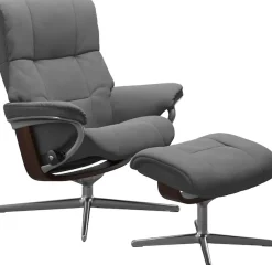 Stressless® Fußhocker »Mayfair« mit Cross Base, Größe S, M & L, Holzakzent Braun