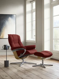 Stressless® Fußhocker »Mayfair« mit Cross Base, Größe S, M & L, Holzakzent Eiche