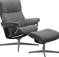 Stressless® Fußhocker »Mayfair« mit Cross Base, Größe S, M & L, Holzakzent Schwarz
