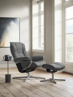 Stressless® Fußhocker »Mayfair« mit Cross Base, Größe S, M & L, Holzakzent Schwarz