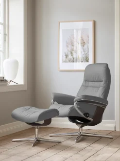 Stressless® Fußhocker »Sunrise« mit Cross Base, Größe S, M & L, Holzakzent Wenge