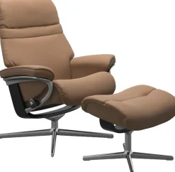 Stressless® Fußhocker »Sunrise« mit Cross Base, Größe S, M & L, Holzakzent Schwarz