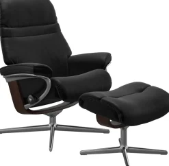 Stressless® Fußhocker »Sunrise« mit Cross Base, Größe S, M & L, Holzakzent Braun