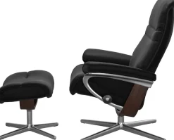 Stressless® Fußhocker »Sunrise« mit Cross Base, Größe S, M & L, Holzakzent Braun