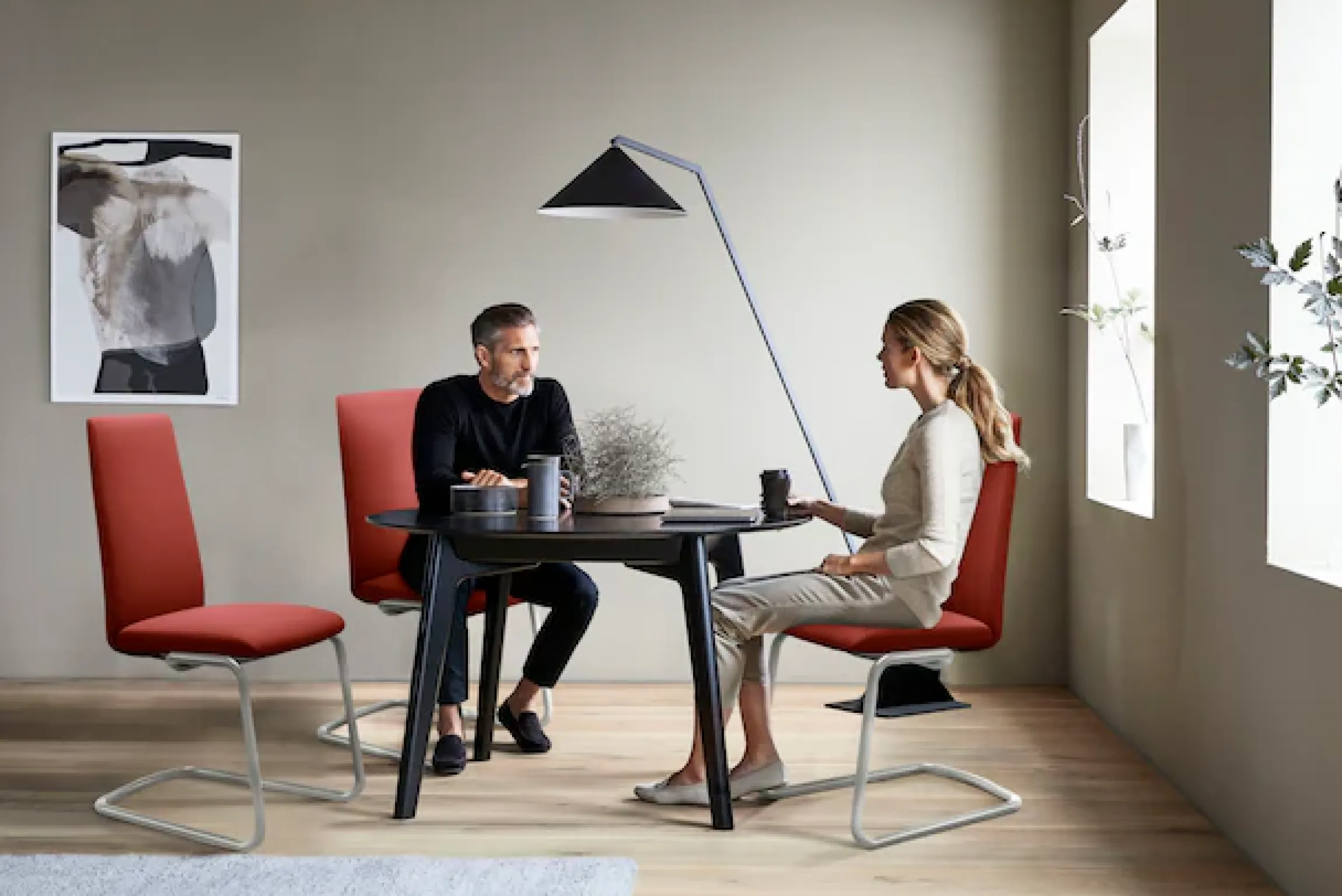 Stressless® Polsterstuhl »Laurel« () High Back, Größe L, mit Beinen aus Stahl in Chrom matt