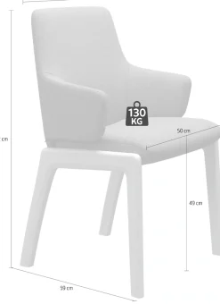 Stressless® Polsterstuhl »Laurel« () Low Back mit Armlehne, Größe L, abgerundete Beine in Eiche gekalkt
