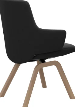Stressless® Polsterstuhl »Laurel« () Low Back mit Armlehne, Größe L, mit schräggestellten Beinen in Eiche