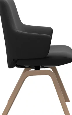 Stressless® Polsterstuhl »Laurel« () Low Back mit Armlehne, Größe L, mit schräggestellten Beinen in Eiche