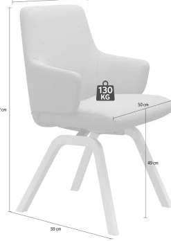 Stressless® Polsterstuhl »Laurel« () Low Back mit Armlehne, Größe L, mit schräggestellten Beinen in Eiche