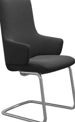Stressless® Polsterstuhl »Laurel« () High Back mit Armlehne, Größe L, mit Beinen aus Stahl in Chrom matt