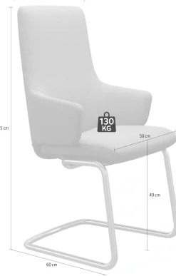 Stressless® Polsterstuhl »Laurel« () High Back mit Armlehne, Größe L, mit Beinen aus Stahl in Chrom matt