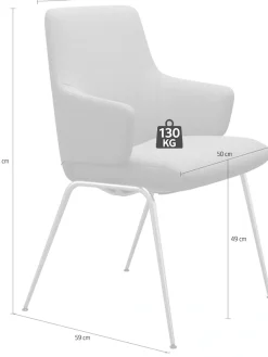 Stressless® Polsterstuhl »Laurel« () Low Back mit Armlehne, Größe L, mit Beinen aus Stahl in Chrom matt