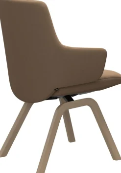 Stressless® Polsterstuhl »Laurel« () Low Back mit Armlehne, Größe L, mit schräggestellten Beinen in Eiche
