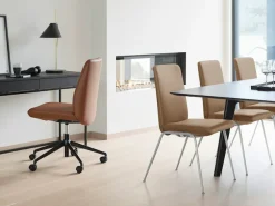 Stressless® Polsterstuhl »Laurel« () Low Back, Größe L, mit Beinen aus Stahl in Chrom glänzend