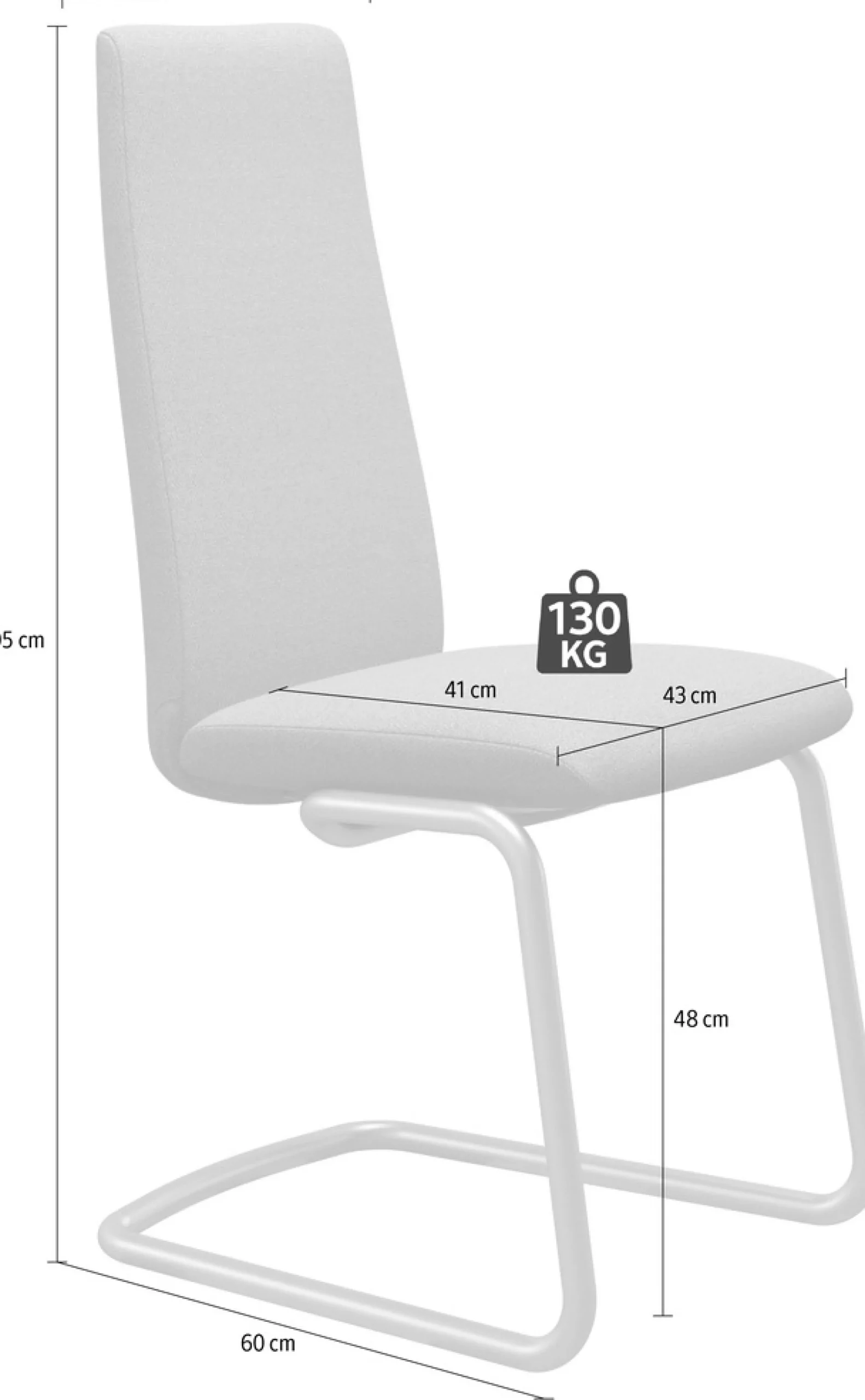 Stressless® Polsterstuhl »Laurel« () High Back, Größe M, mit Beinen aus Stahl in Schwarz matt