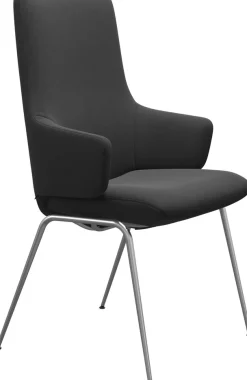 Stressless® Polsterstuhl »Laurel« () High Back mit Armlehne, Größe L, mit Beinen aus Stahl in Schwarz matt