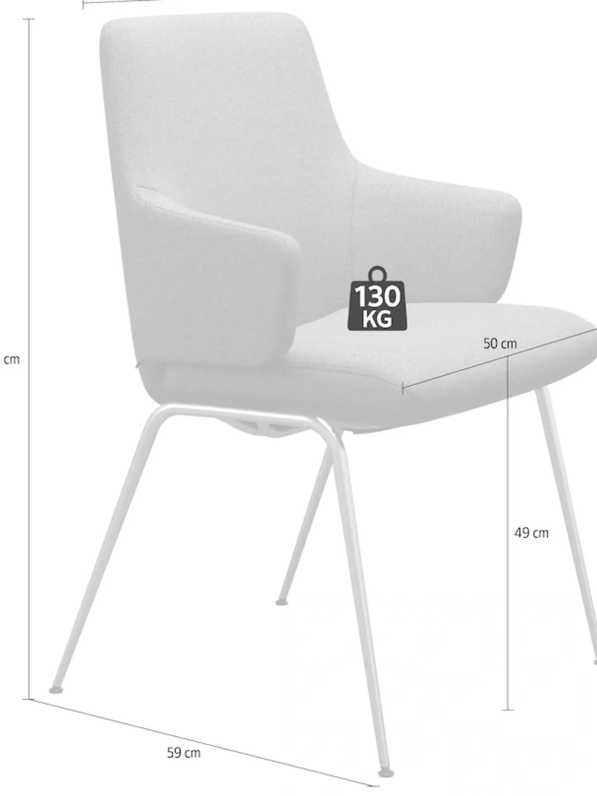 Stressless® Polsterstuhl »Laurel« () Low Back mit Armlehne, Größe L, mit Beinen aus Stahl in Schwarz matt