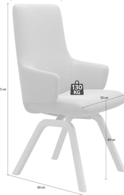 Stressless® Polsterstuhl »Laurel« () High Back mit Armlehne, Größe L, mit schräggestellten Beinen