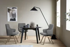 Stressless® Polsterstuhl »Laurel« () Low Back mit Armlehne, Größe L, mit schräggestellten Beinen in Walnuss
