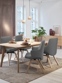 Stressless® Polsterstuhl »Laurel« () Low Back mit Armlehne, Größe L, mit schräggestellten Beinen in Walnuss