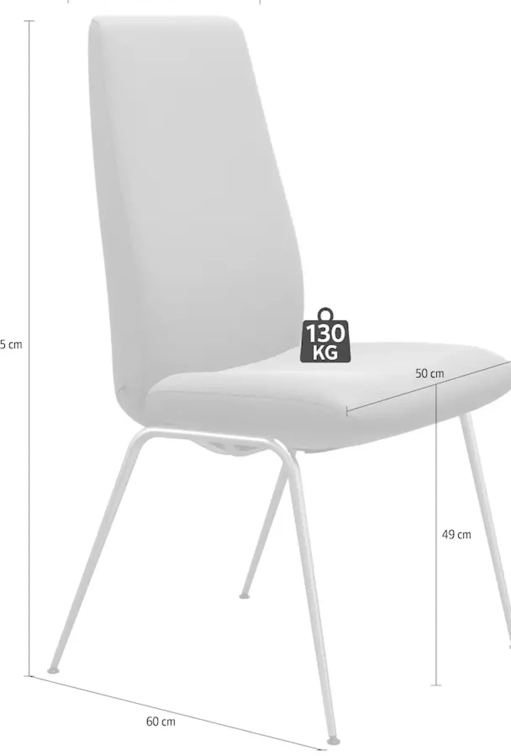 Stressless® Polsterstuhl »Laurel« () High Back, Größe L, mit Beinen aus Stahl in Schwarz matt
