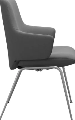 Stressless® Polsterstuhl »Laurel« () Low Back mit Armlehne, Größe L, mit Beinen aus Stahl in Chrom glänzend