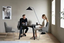Stressless® Polsterstuhl »Laurel« () Low Back mit Armlehne, Größe L, mit Beinen aus Stahl in Chrom glänzend