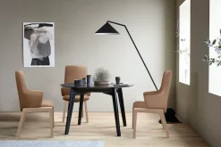 Stressless® Polsterstuhl »Laurel« () High Back mit Armlehne, Größe L, mit abgerundeten Beinen in Schwarz