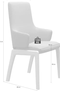Stressless® Polsterstuhl »Laurel« () High Back mit Armlehne, Größe L, mit abgerundeten Beinen in Schwarz
