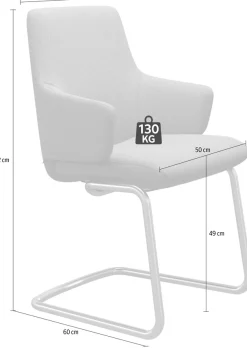 Stressless® Polsterstuhl »Laurel« () Low Back mit Armlehne, Größe L, mit Beinen aus Stahl in Chrom matt