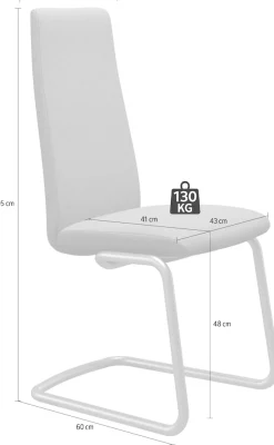 Stressless® Polsterstuhl »Laurel« () High Back, Größe M, mit Beinen aus Stahl in Chrom glänzend