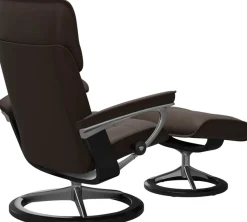 Stressless® Relaxsessel »Admiral« Set, Relaxsessel inkl. Hocker,mit Signature Base, Größe M & L, Gestell Schwarz
