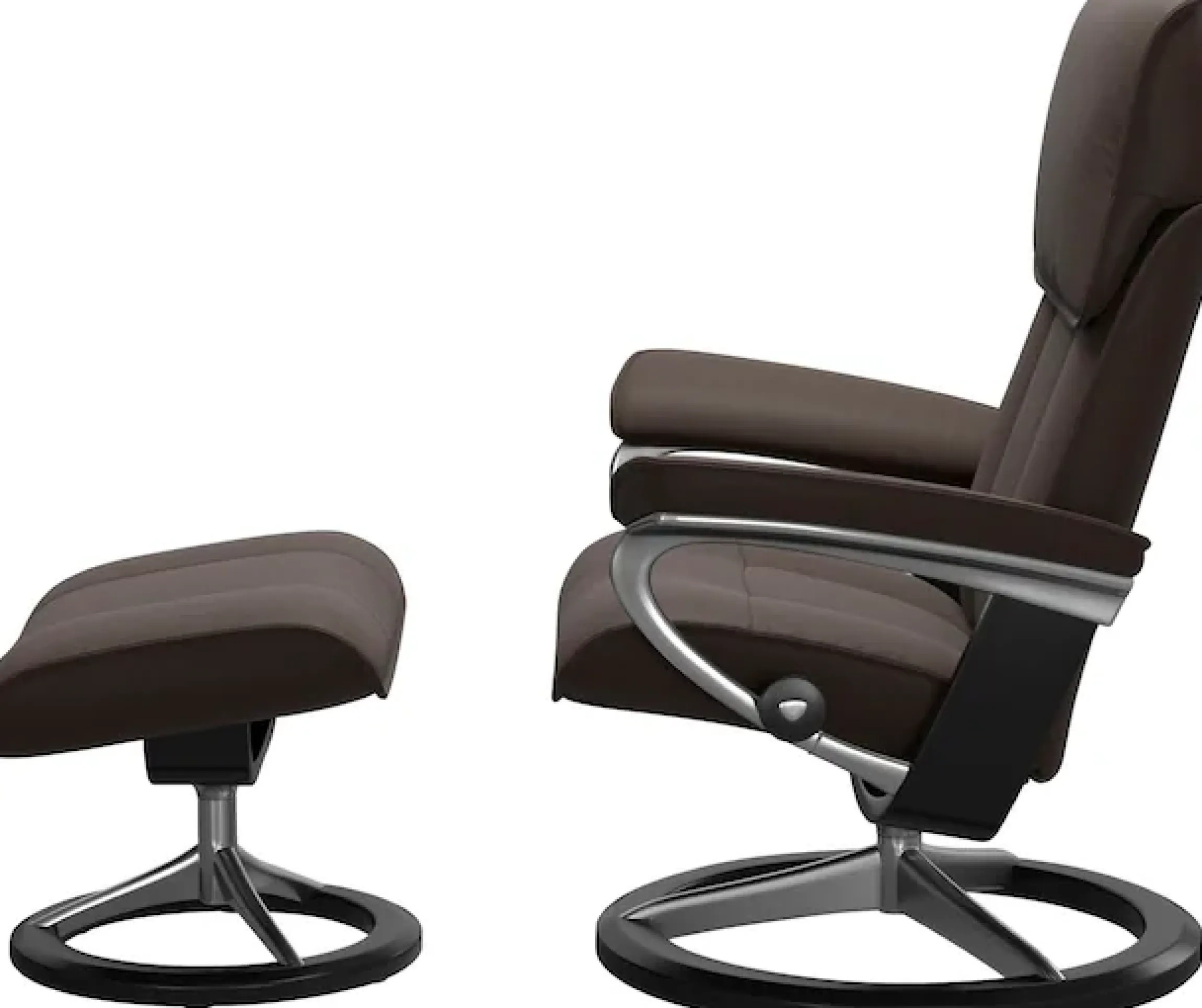 Stressless® Relaxsessel »Admiral« Set, Relaxsessel inkl. Hocker,mit Signature Base, Größe M & L, Gestell Schwarz