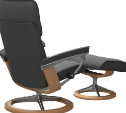 Stressless® Relaxsessel »Admiral« Set, Relaxsessel inkl. Hocker,mit Signature Base, Größe M & L, Gestell Eiche