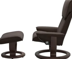 Stressless® Relaxsessel »Admiral« Set, Relaxsessel inkl. Hocker,mit Classic Base, Größe M & L, Gestell Wenge