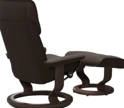 Stressless® Relaxsessel »Admiral« Set, Relaxsessel inkl. Hocker,mit Classic Base, Größe M & L, Gestell Wenge