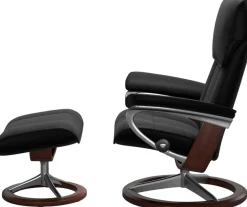 Stressless® Relaxsessel »Admiral« Set, Relaxsessel inkl. Hocker,mit Signature Base, Größe M & L, Gestell Braun