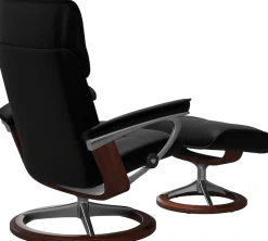 Stressless® Relaxsessel »Admiral« Set, Relaxsessel inkl. Hocker,mit Signature Base, Größe M & L, Gestell Braun