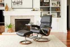 Stressless® Relaxsessel »Admiral« Set, Relaxsessel inkl. Hocker,mit Signature Base, Größe M & L, Gestell Braun