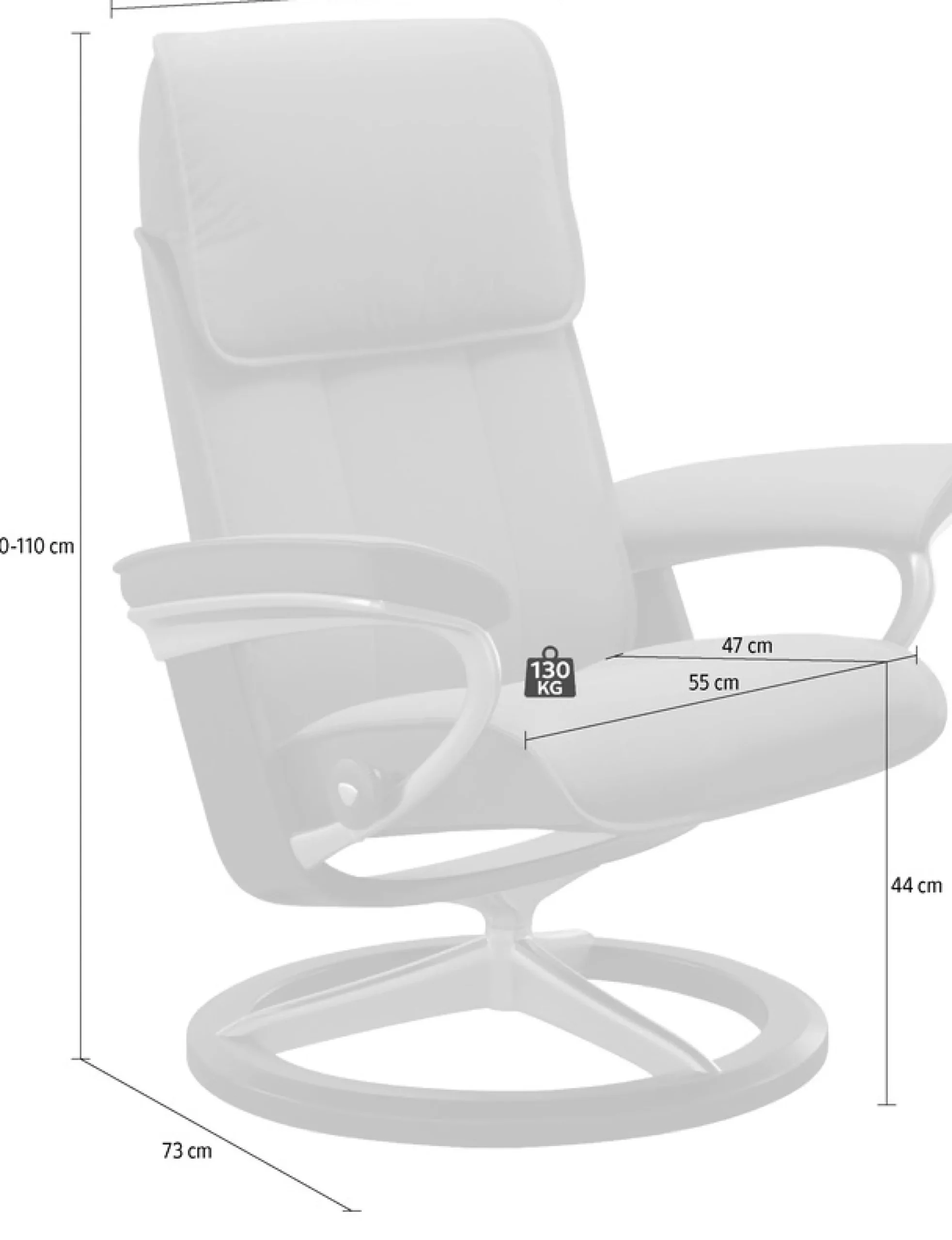 Stressless® Relaxsessel »Admiral« mit Signature Base, Größe M & L, Gestell Eiche