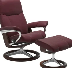 Stressless® Relaxsessel »Consul« Set, Relaxsessel mit Hocker,mit Hocker, mit Signature Base, Größe L, Gestell Braun