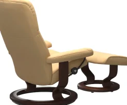 Stressless® Relaxsessel »Consul« Set, Relaxsessel mit Hocker,mit Hocker, mit Classic Base, Größe S, Gestell Braun