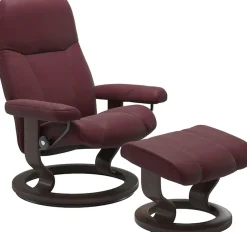 Stressless® Relaxsessel »Consul« Set, Relaxsessel mit Hocker,mit Hocker, mit Classic Base, Größe L, Gestell Wenge